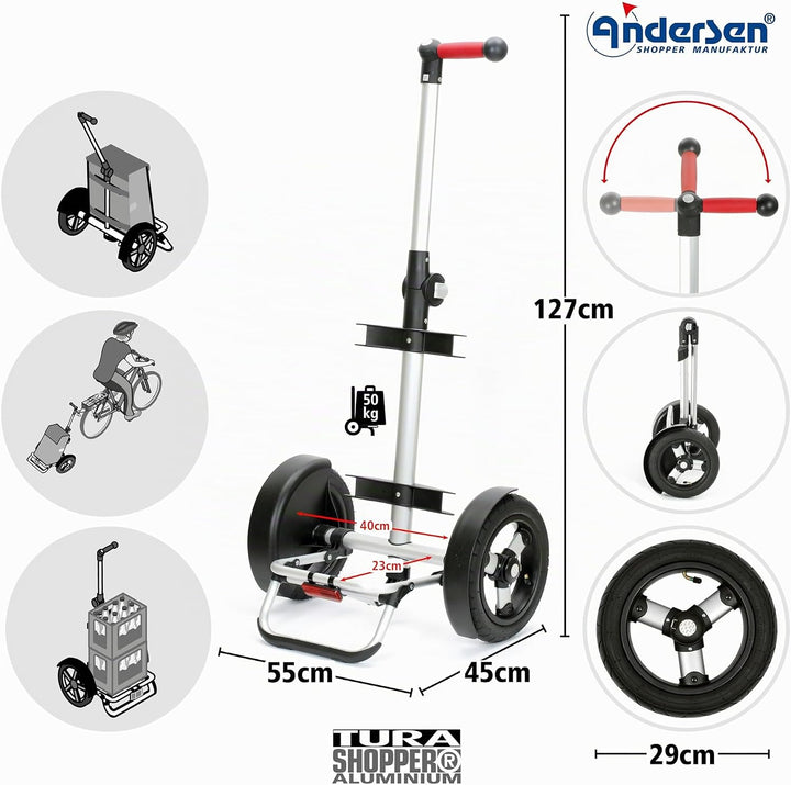 ANDERSEN Einkaufstrolley - Tura Shopper Ortlieb anthrazit, Anthrazit