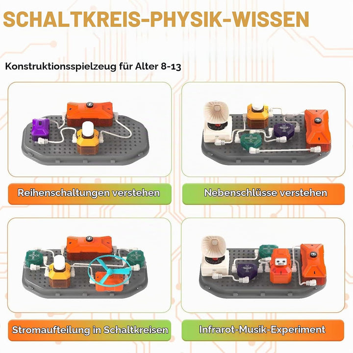 Experimentierkasten Elektronik, 230+ Exp., 20 3D-Modelle, ab 8 J. Elektronik Erfahrungs-Set, Elektro