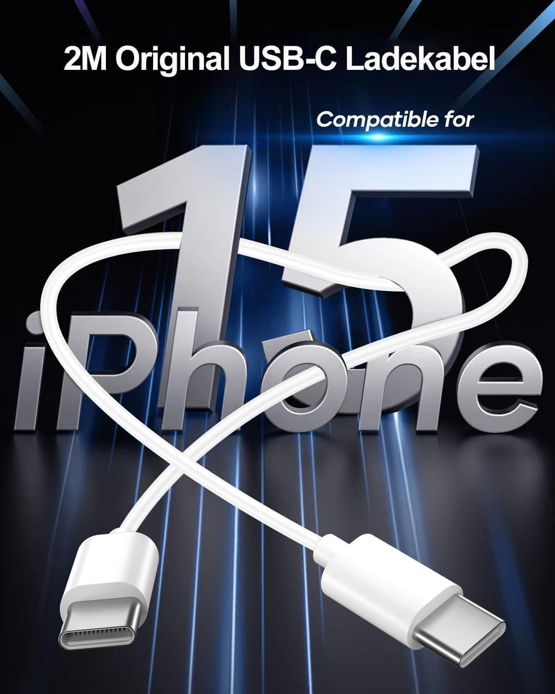 USB C Ladegerät Ladekabel für iPhone 16 15/16 15 Pro/16 15 Pro Max/16 15 Plus,2Pack 25W USB C Power