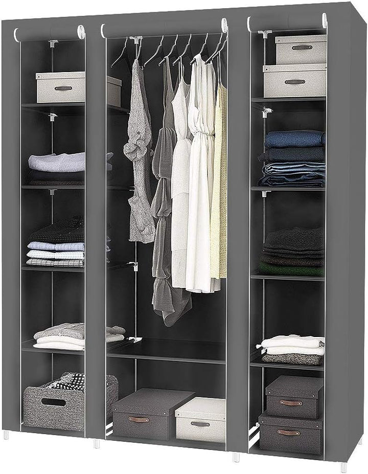 LANTUS Stoffkleiderschrank,Aufbewahrung für Kleidung Kleiderständer faltbar Ankleidezimmer Schlafzim