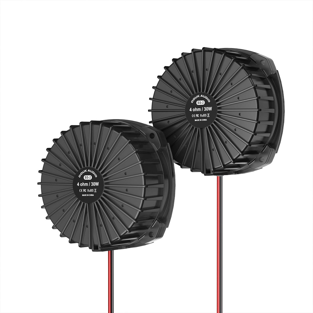 Douk BS-2 Bass Shaker Subwoofer: 4-Ohm Body Sound Konverter Schwarz, Schwarz