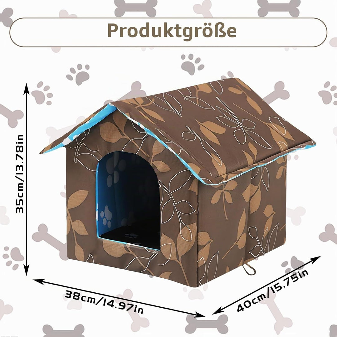 Katzenhaus Für Draussen Winterfest: 40x 38 x 35cm Katzenhaus Outdoor Wasserdichtes mit Abnehmbarem K