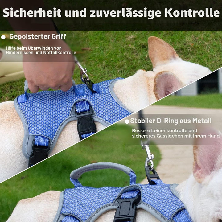 Huntboo Panikgeschirr für Hunde, Sicherheitsgeschirr Hund Ausbruchsicher, Vollständig Reflektierende