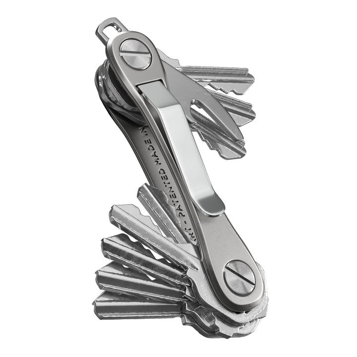 KeySmart Rugged - Multi-Tool Schlüsselhalter mit dem Flaschenöffner und Taschen Clip (bis zu 14 Schl
