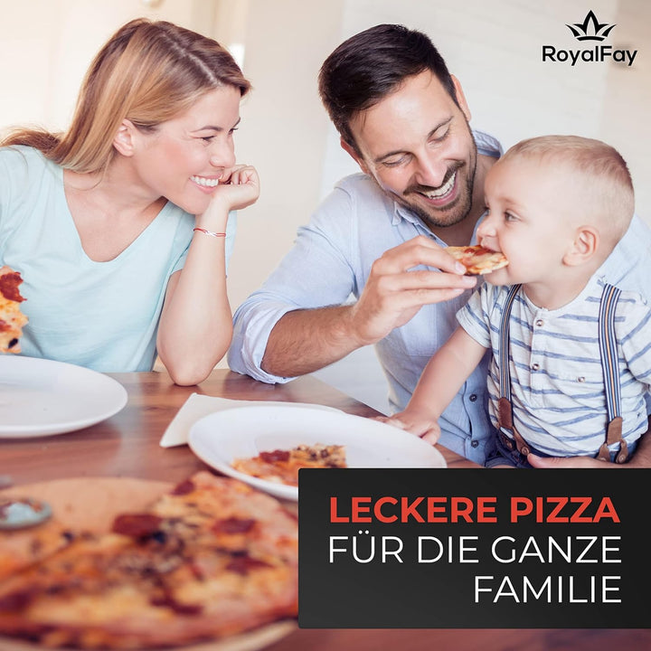 RoyalFay® Pizzaballenbox weiss 30 x 40 x 8 cm (1 Box mit 1 Deckel) für Pizzateig Sauerteig Brotteig