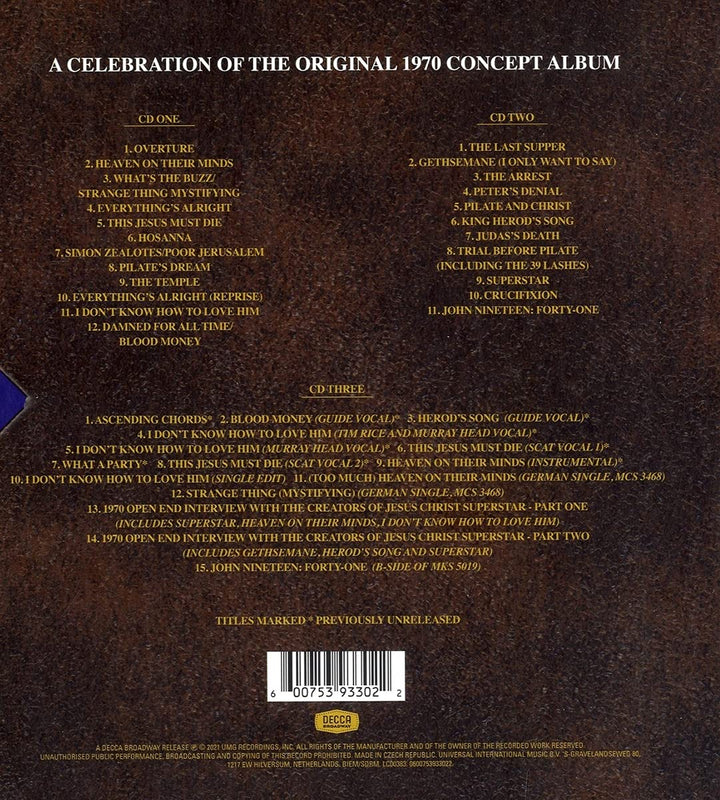 Jesus Christ Superstar - 50th Anni. (Ltd. 3CD Box), Audio-CD