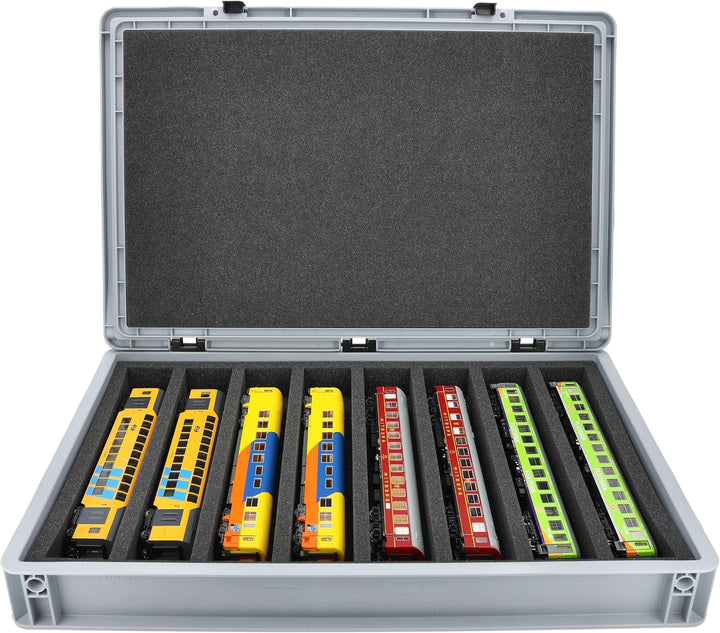 Feldherr Eurobox 60 x 40 cm Set für Modelleisenbahnen - Spur H0-8 Fächer - Schaumstoffeinlage für li
