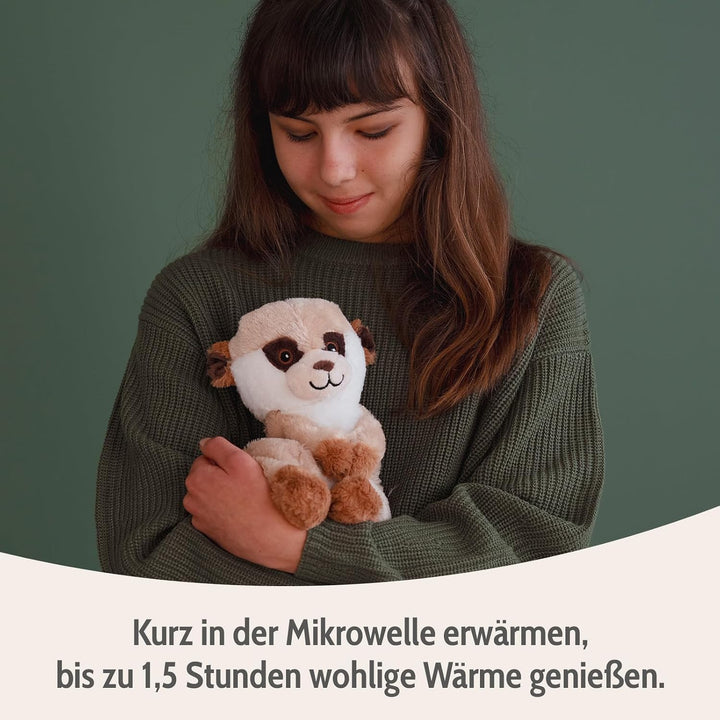 Habibi Plush Wärmestofftier/Wärmekissen zum Erwärmen in der Mikrowelle/Backofen (Erdmännchen), Erdmä