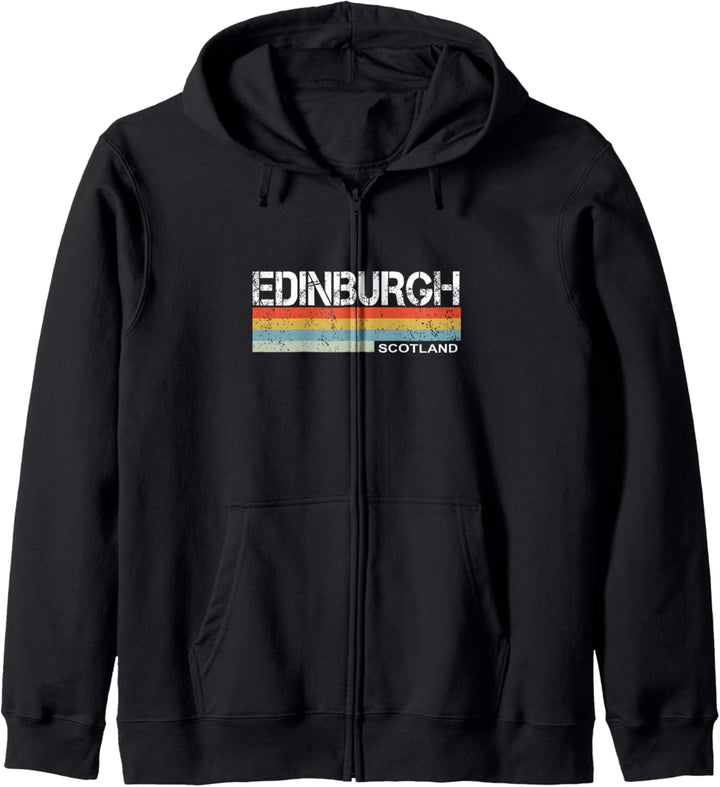 Edinburgh Vintage Streifen Kapuzenjacke
