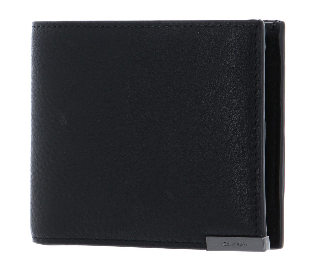 Calvin Klein Herren Geldbeutel Modern Plaque Bifold 5 CC Coin Klein, Schwarz (Ck Black), Einheitsgrö