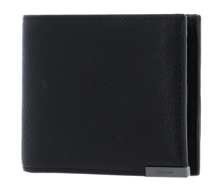 Calvin Klein Herren Geldbeutel Modern Plaque Bifold 5 CC Coin Klein, Schwarz (Ck Black), Einheitsgrö