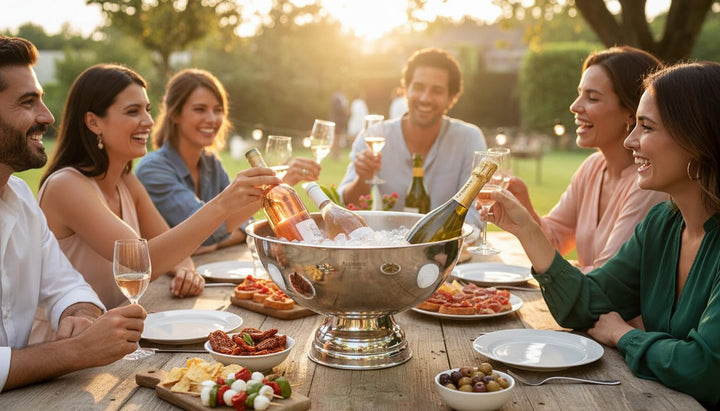 Sonoma | Champagnerschale aus Edelstahl | Spiegelpolierte Bowle mit elegantem Fuss | Grosser Sektküh
