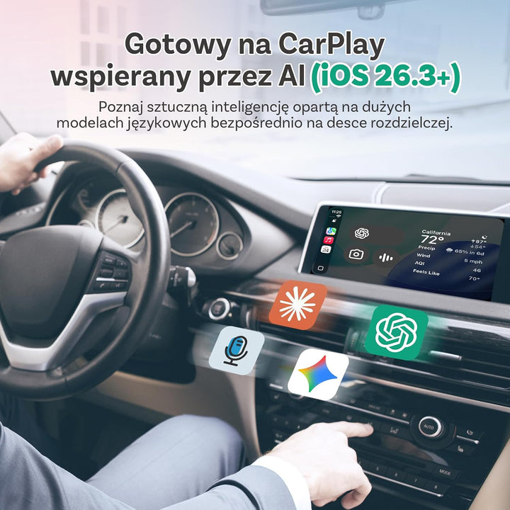 (2026 Aktualisiert) OTTOCAST Kabelloser CarPlay &amp; Android Auto Adapter 2-in-1, Ottocast Mini Slim fü