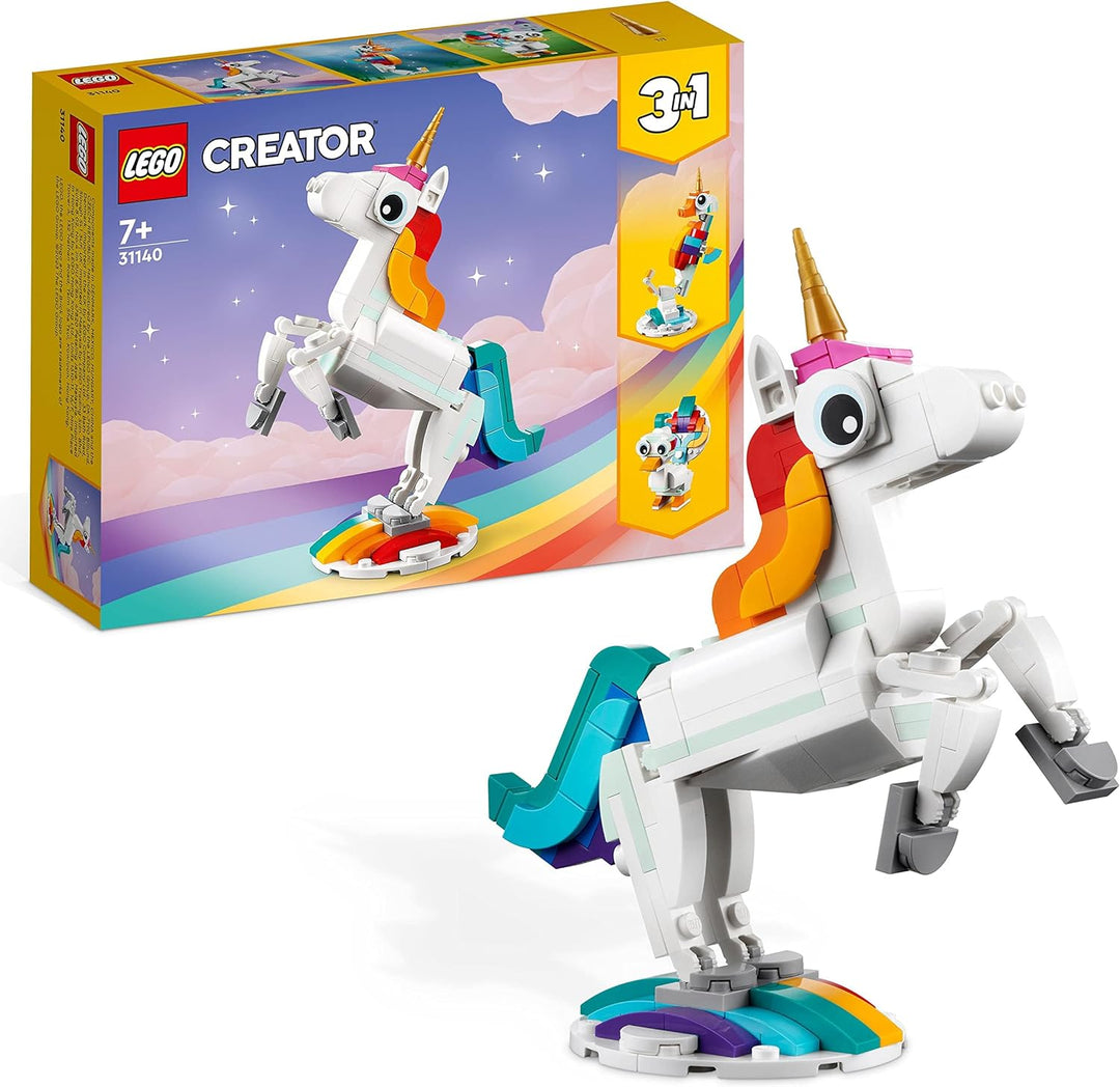 LEGO 76421 Harry Potter Dobby der Hauself Set &amp; 31140 Creator 3in1 Magisches Einhorn Spielzeug, Seep