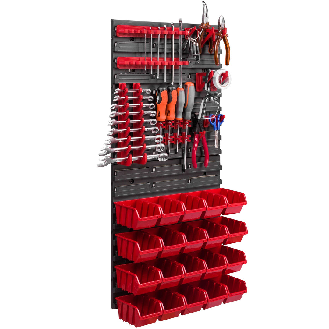 20 Stapelboxen Werkzeughalter Wandregal Werkstattregal Werkzeugwand 39x78cm Werkzeughalter Lagersyst