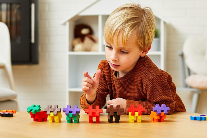 Plus-Plus 9603210 Geniales Konstruktionsspielzeug, Open Play Big Basic Mix, Bausteine-Set, 100 Teile