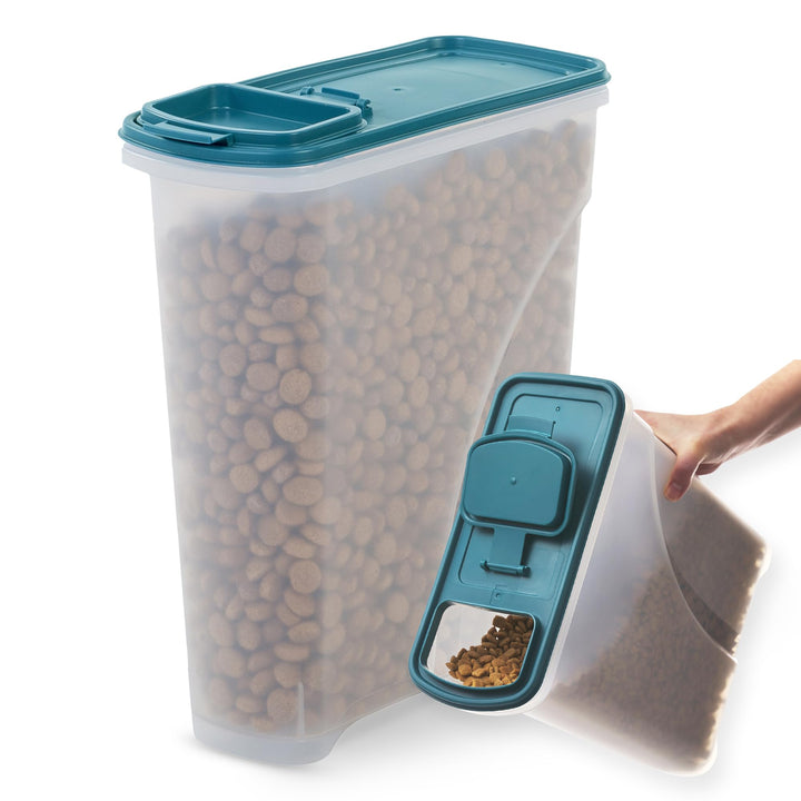 Iris Ohyama, Luftdichte Hundefutterbox, 7 l/3,5 kg, blau, Deckel mit luftdichtem Verschluss, Kunstst