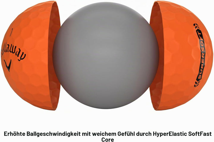 Callaway Supersoft Golfbälle 2023 Orange, Orange