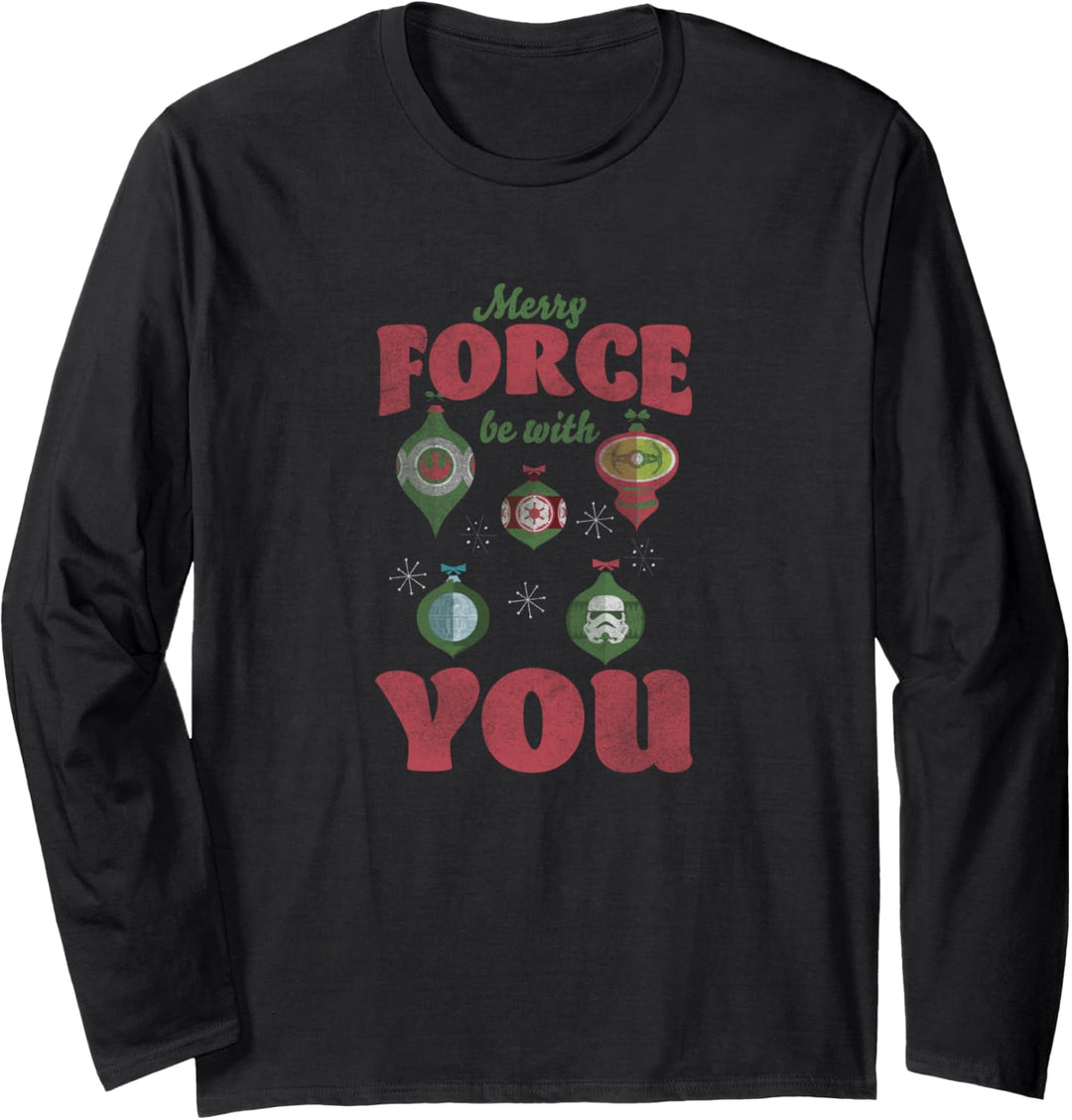 Star Wars Christmas Merry Force Be With You Ornaments Langarmshirt