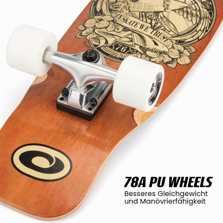 Osprey Single Kick Tail Cruiser Skateboard Braun - braun, Braun - braun