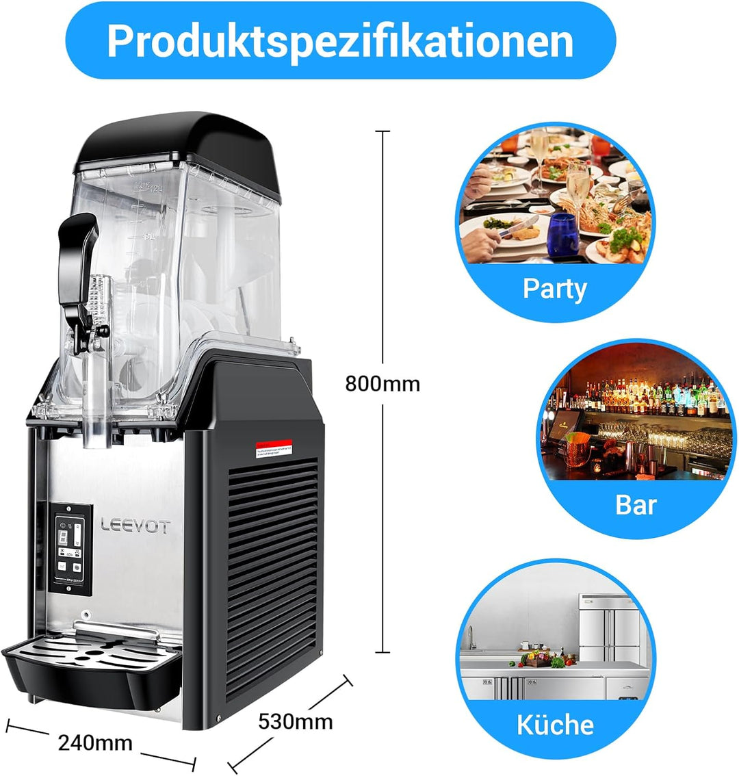 Kommerzielle Slush Maschine - 1 Tanks 12 Litres Margarita Maschine Frozen Drink Maker für Restaurant