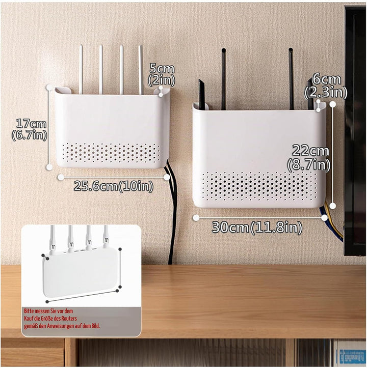 Kabellos WiFi Router Aufbewahrung Boxen Kabel Draht Halterung Wand Behang Stecker Brett Aufbewahrung