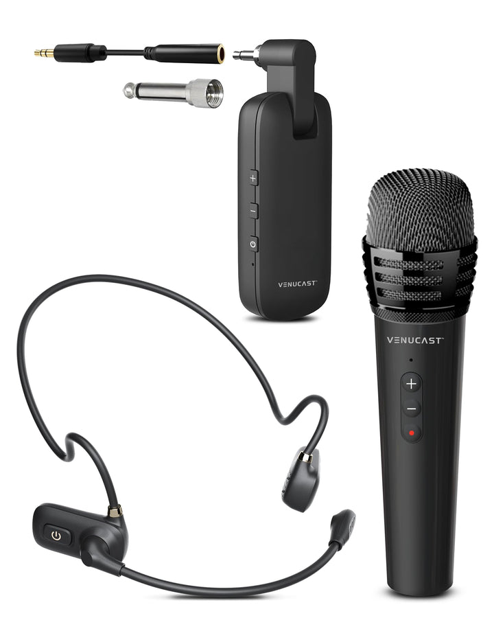 Venucast FreeMic Duo - Kabelloses Mikrofon-Set für Unterricht