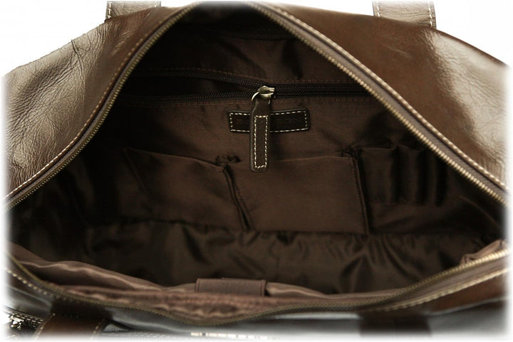 Enzo Design Aktentasche Braun Hellbraun Briefcase, Hellbraun