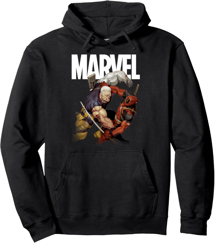 Marvel Deadpool Cable &amp; Deadpool Fight Pullover Hoodie