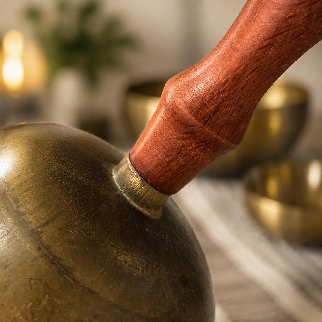 Tibetisches Klangschalen Set Meditationsklanginstrumente mit Holzhammer | Tibetische Klangschalen fü