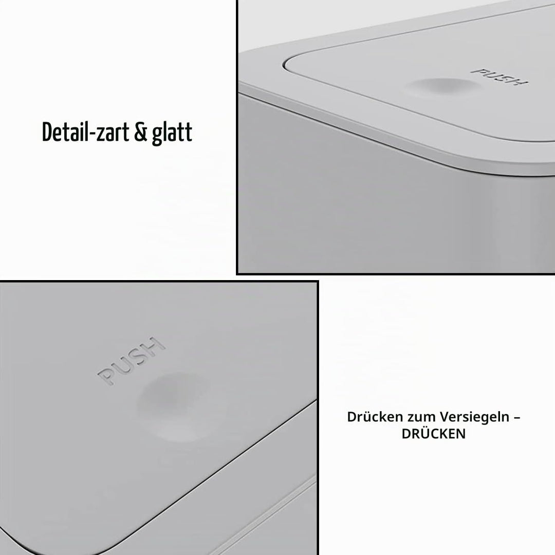 3 Stück 10 l Mülleimer mit Pop-Up-Deckel. Kleiner Mülleimer mit Deckel, Abfallkorb für Küche, Schlaf