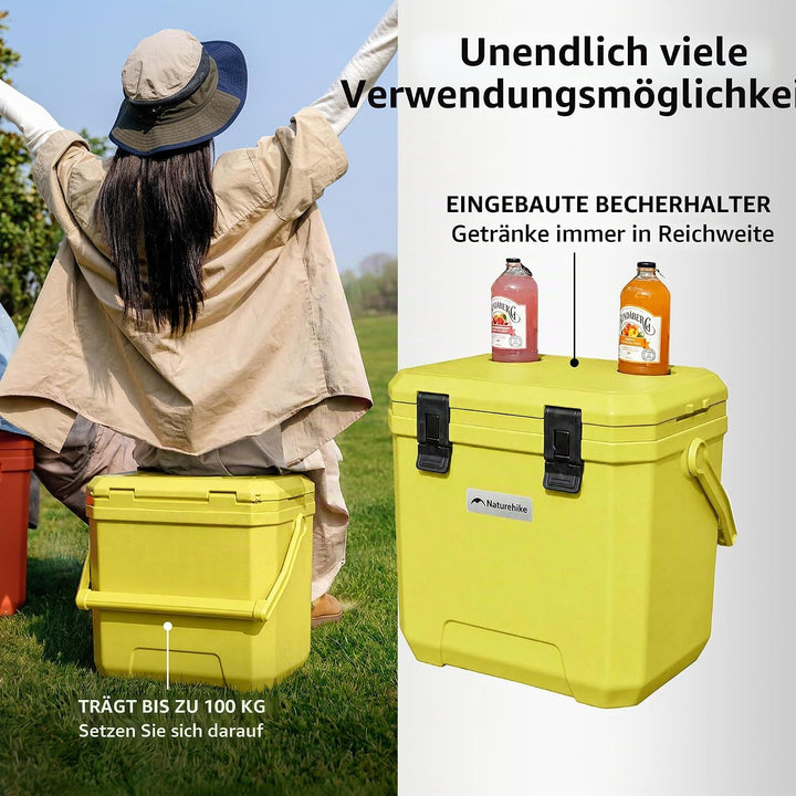 Naturehike Kühlbox 17 Liter/24 Liter/36 Liter Thermobox hochwertige PU Isolierbox 48 Std. Kühlleistu