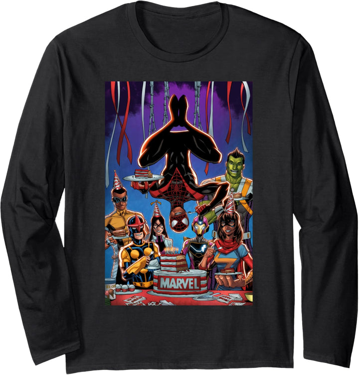 Marvel Spider-Man Miles Morales Happy Birthday Langarmshirt