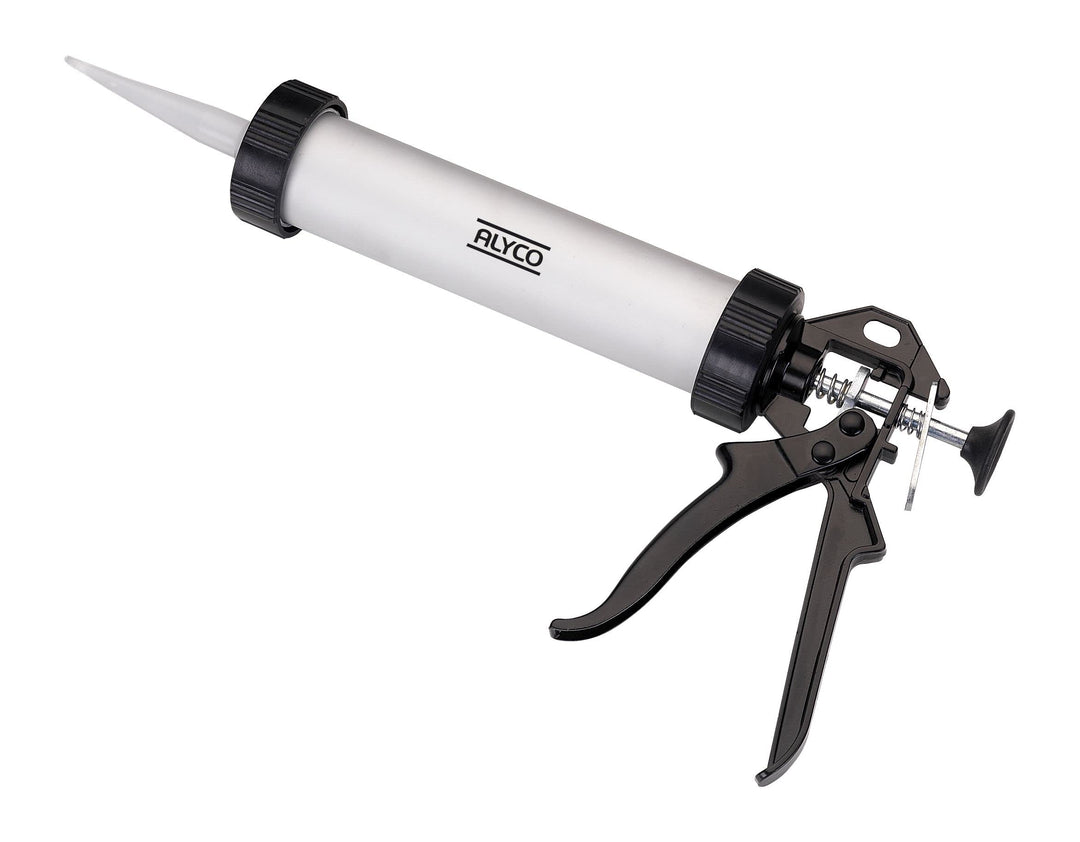 Alyco - Applikator für Mörtel, geschlossenes Rohr, Aluminium-Finish, 300 ml - 198810