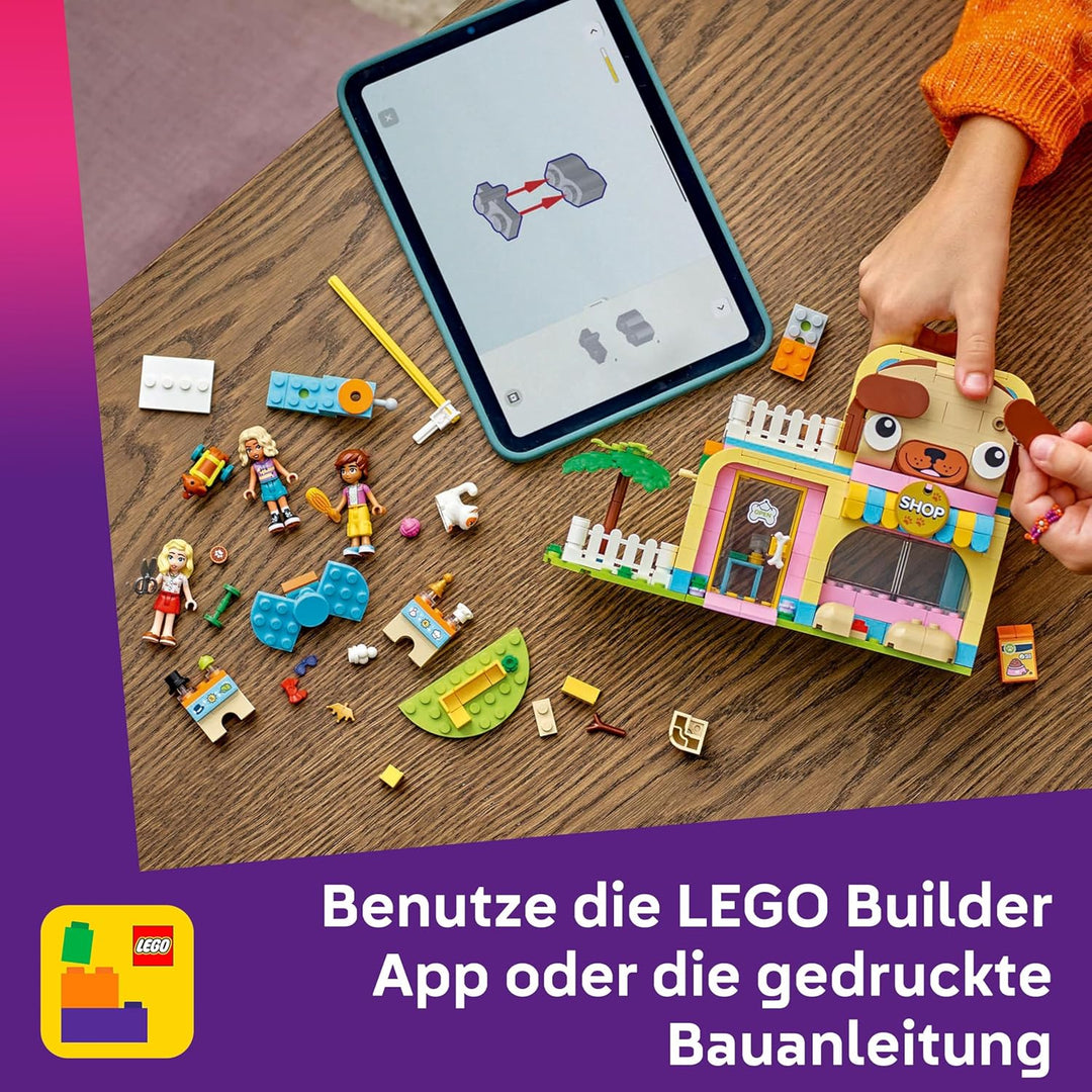 LEGO Friends Geschäft für Haustierzubehör - mit Hund, Katze und Kaninchen als Tierfiguren, 3 Minifig