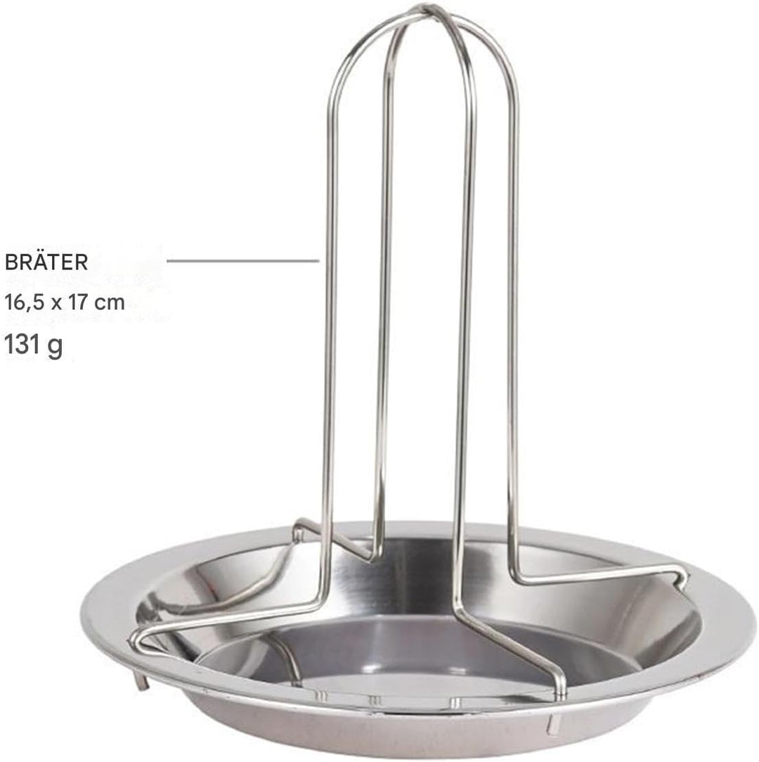 Generisch Bier-Grillhalter Für Grill,Edelstahl Bratrost - Vertikaler Bratstand Mit Auffangschale Für