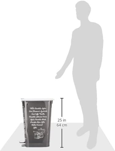 Kis Abfallbehälter Chic Coffee menu 50-60 Liter, Plastik, Mehrfarbig, 29x44.5x60.5 cm