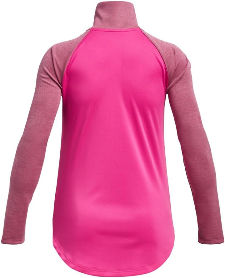 Under Armour Mädchen Tech Graphic Half Zip T-Shirt XL Rebel Pink, XL Rebel Pink