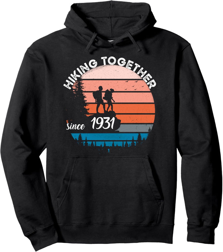Wandern gemeinsam Partner seit 1920 Adventure Buddies Pullover Hoodie