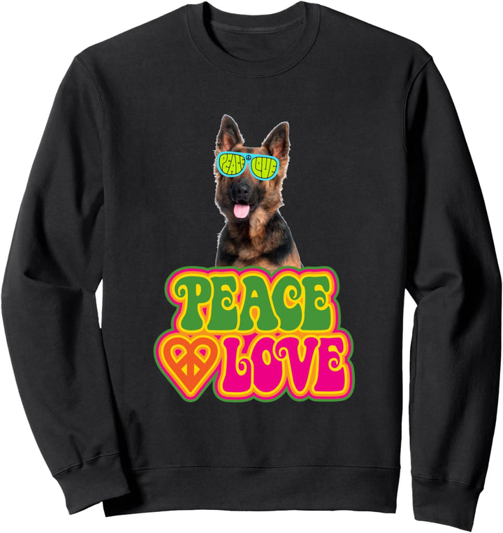 Peace Heart Love Dog German Shepherd Sweatshirt