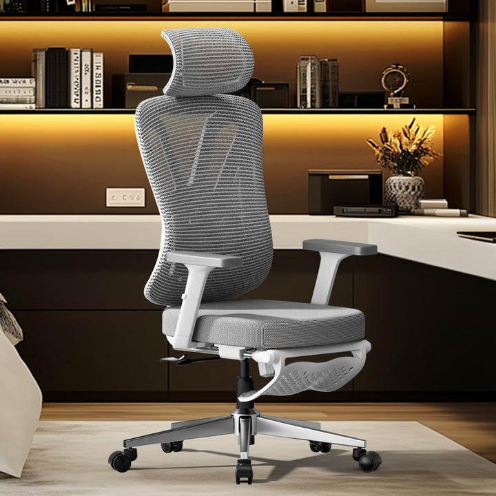 Hbada P5 Ergonomischer Bürostuhl, Schreibtischstuhl mit Verstellbarer Lordosenstütze, atmungsaktive