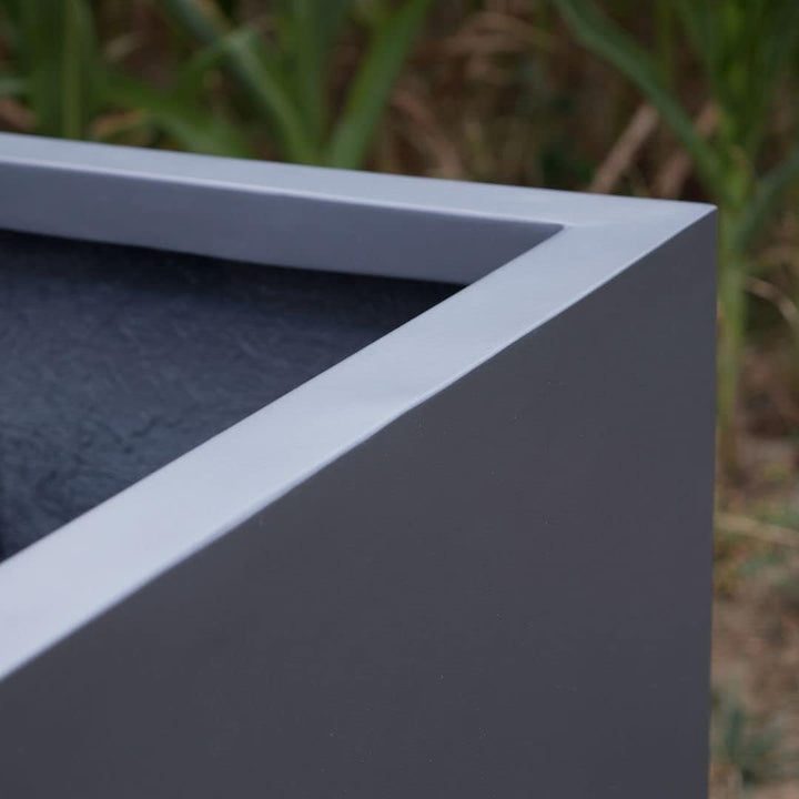 Eleganteinrichten Blumenkübel Fiberglas anthrazit metallic quadratisch 60x60x60cm