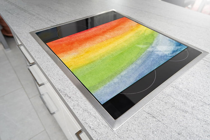 TMK ArtDeko Herdabdeckplatte 45x52 Einteilig Glas Induktion Herdschutz Spritzschutz Glasplatte Deko