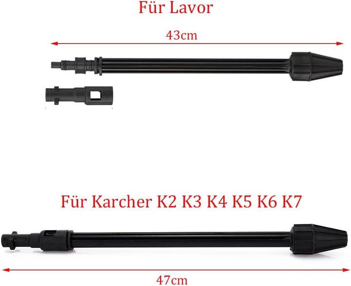 Hochdrucklanze Lanze für Kärcher K2 K3 K4 K5 K6 K7, 145 Bar Hochdruck Sprühlanze mit Verstellbare Dü