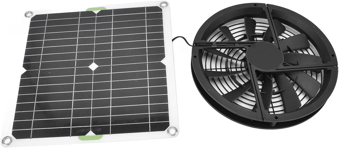 Solar-Gewächshausventilator, solarbetriebener Ventilator, rundes Belüftungsgehäuse, wasserdicht, 25,