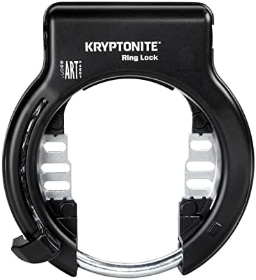 Kryptonite Unisex-Adult Ring Lock with Plug in Capability-Non Retractable, Black, One Size Schwarz,