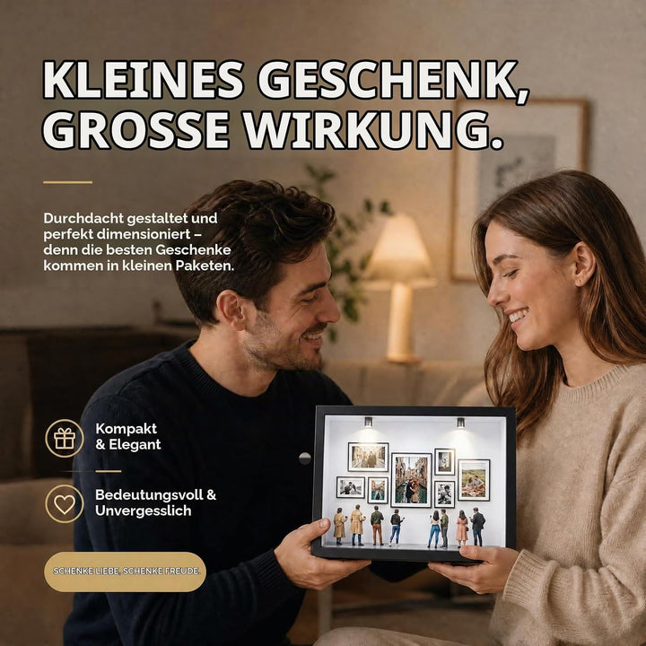 DIY Mini Museum Bilderrahmen, Foto Erinnerungsanzeige Set, Holzrahmen | DIY Mini Museum Silhouette B