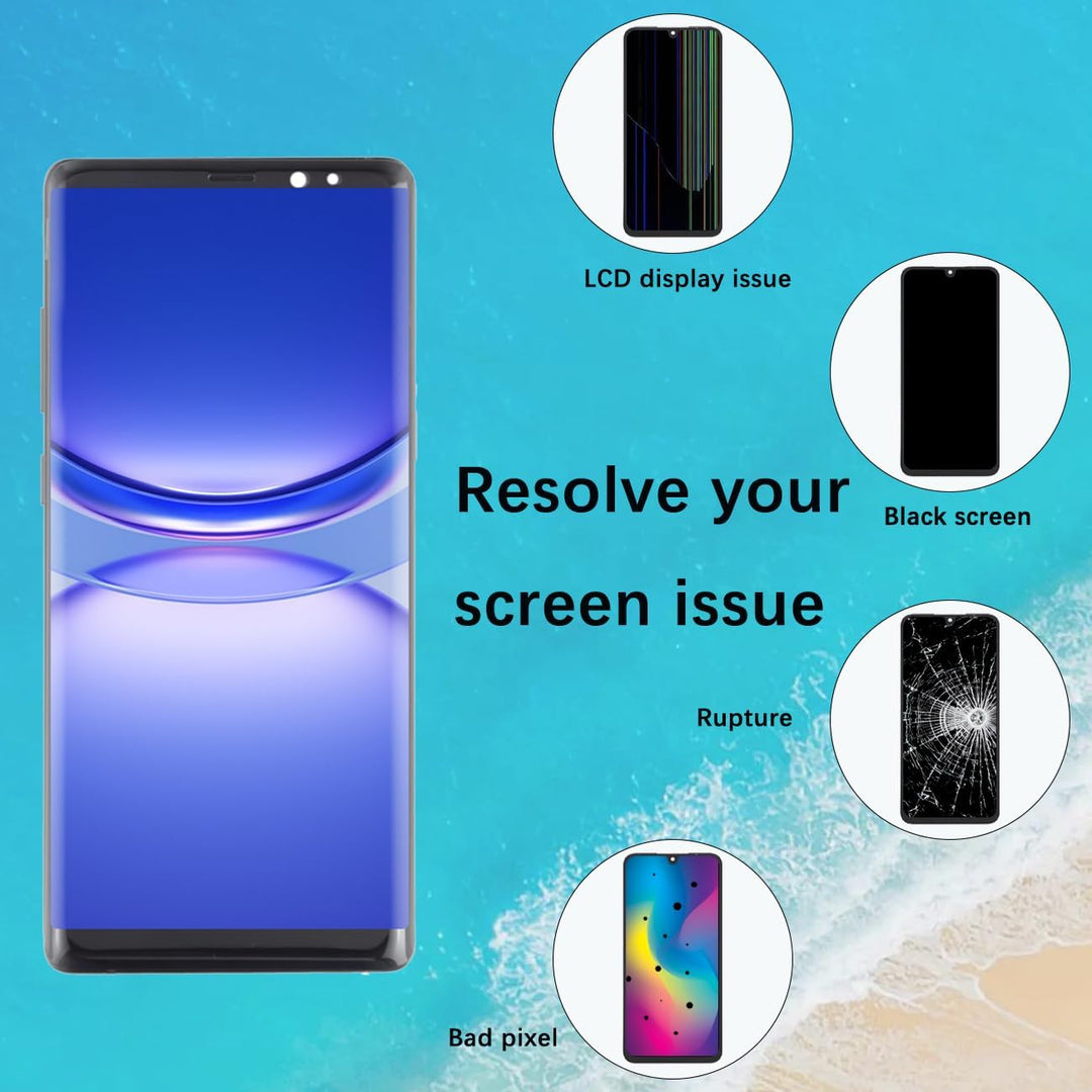 Display Bildschirm für Samsung Note8 N950F OLED Schwarz mit Rahmen Note8 Schwarz-Rahmen OLED, Note8
