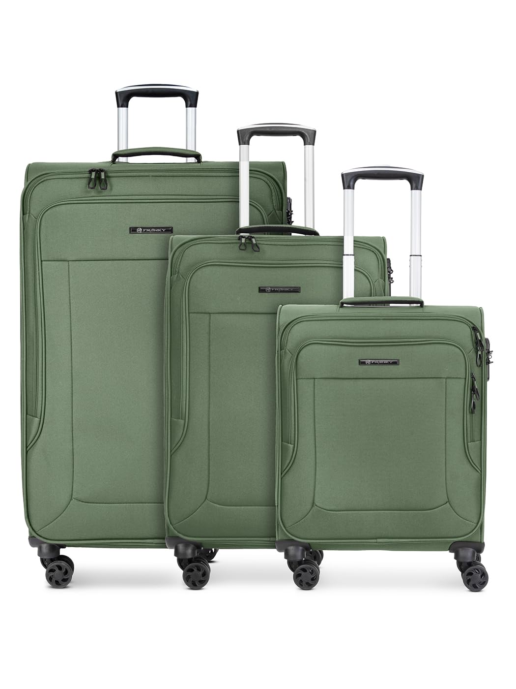 Franky Koffer-Set 3-teilig für Damen und Herren | Reise-Trolleys 48 x 31 x 79 cm aus hochwertigem, f