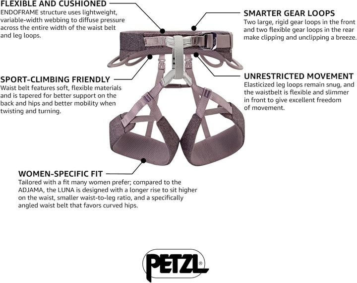 PETZL Damen Selena Klettergurt (1er Pack) XS Violett, XS Violett